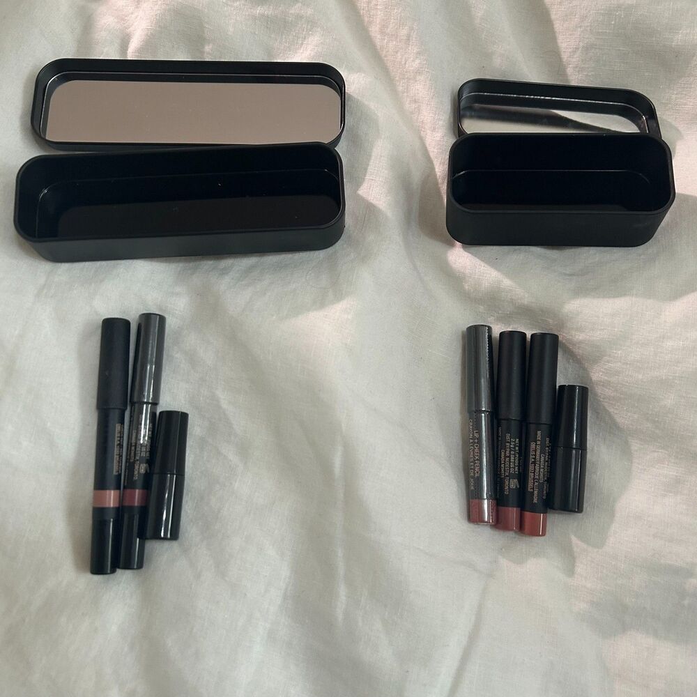 Nudestix Lip & Cheek Bundle Lot | Cream Blush + Lip, Cases, Sharpener